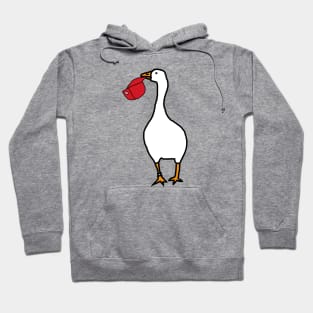 White Goose Steals Red Hat Hoodie